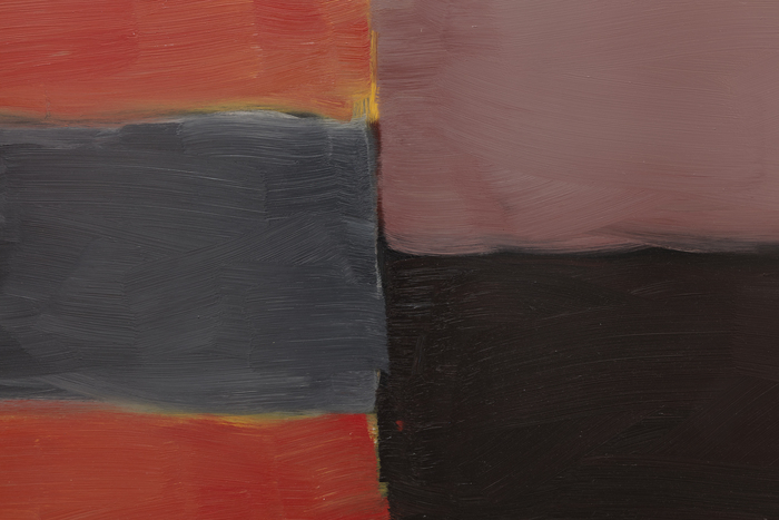 SEAN SCULLY - Grey Red SEAN SCULLY - Grey Red - oil on aluminum - 85 x 75 in.