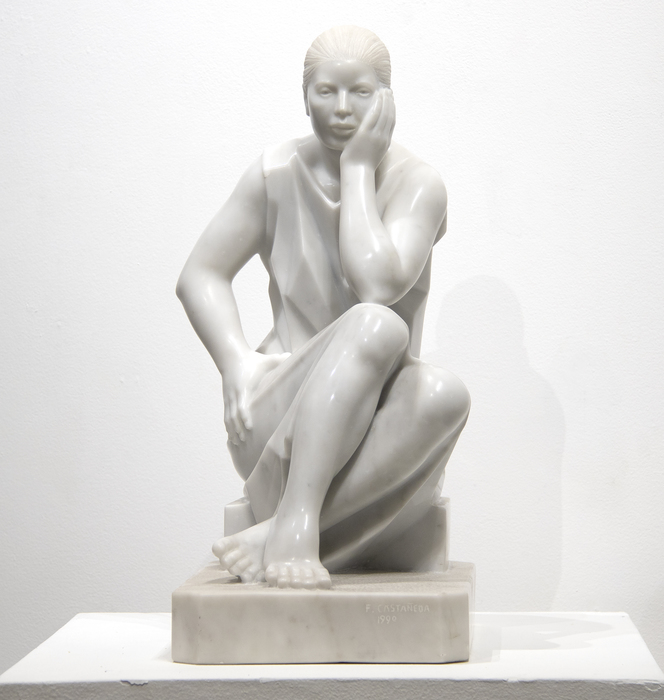 FELIPE CASTANEDA - Provinciana FELIPE CASTANEDA - Provinciana - white carrera marble - 20 7/8 x 13 1/4 x 10 1/4 in.