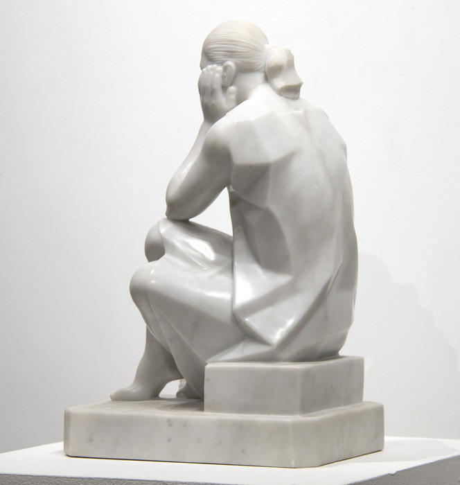 FELIPE CASTANEDA - Provinciana FELIPE CASTANEDA - Provinciana - white carrera marble - 20 7/8 x 13 1/4 x 10 1/4 in.