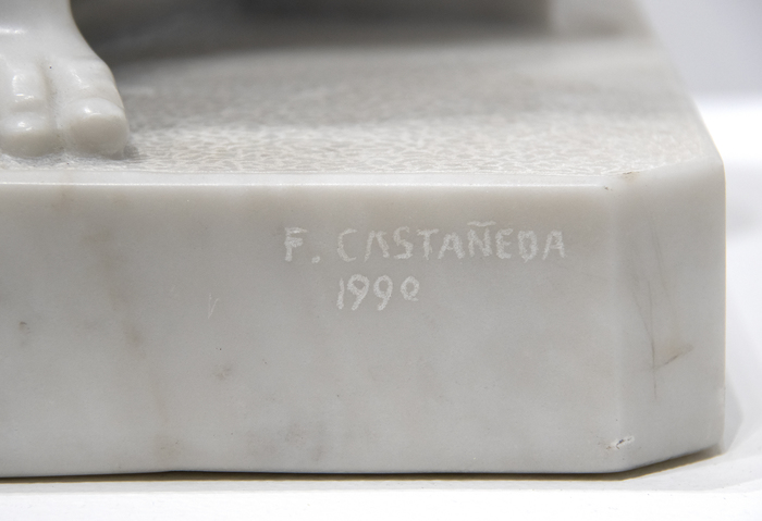 FELIPE CASTANEDA - Provinciana FELIPE CASTANEDA - Provinciana - white carrera marble - 20 7/8 x 13 1/4 x 10 1/4 in.