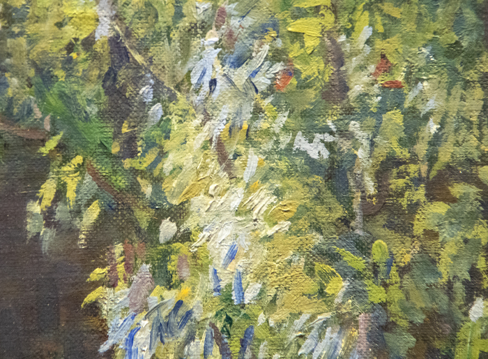 GUSTAVE CAILLEBOTTE - Vue du jardin de l’artiste et de la Vallée de I'Yerres - oil on canvas - 19 1/8 x 25 1/2 in.