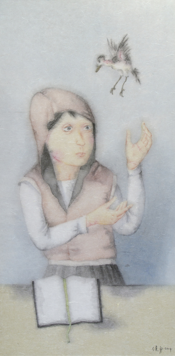 ZENG JIANYONG - Discipline-Flying Bird ZENG JIANYONG - Discipline-Flying Bird - ink and watercolor on handmade paper - 56 1/2 x 28 1/4 in.