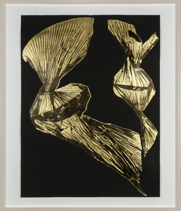 LYNDA BENGLIS - Dual Natures - lithograph with gold leaf on hand tinted paper - 31 1/4 x 24 in.