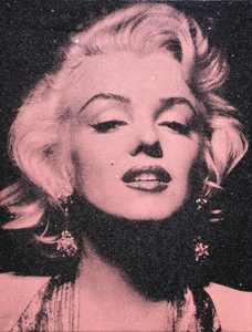 RUSSELL YOUNG - Marilyn Portrait - screenprint on linen with diamond dust - 27 1/4 x 20 3/4 in.