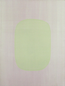 SHINGO FRANCIS - Interference (Green-Magenta) - oil on canvas - 24 x 18 in.
