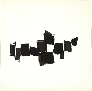 ESTEBAN VICENTE - Collage, Black on White - collage on paper - 20 x 20 in.