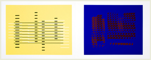 JOSEF ALBERS - Formulation: Articulation - screenprint - left: 13 x 17 5/8 in. right: 13 x 16 in.