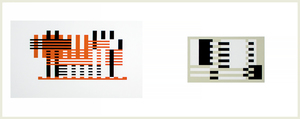 JOSEF ALBERS - Formulation: Articulation - screenprint - left: 10 x 17 1/2 in. right: 6 x 10 1/2 in.