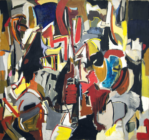 MICHAEL GOLDBERG - Untitled - oil on canvas - 60 x 64 in.