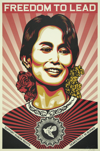 SHEPARD FAIREY-Aung San Suu Kyi