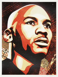 SHEPARD FAIREY - Jordan Hall of Fame Portrait - screenprint on paper - 24 x 18 in.