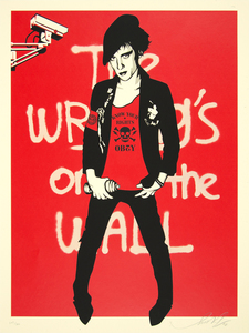 SHEPARD FAIREY-Writing on the Wall (Red)