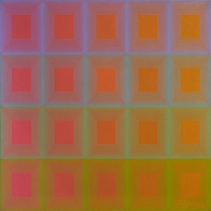 RICHARD ANUSZKIEWICZ - Moonbow - acrylic on canvas - 48 x 48 in.