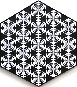 FRANCIS CELENTANO - Nineteen Hexagons - acrylic on canvas - 48 x 41 1/2 in.