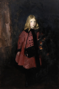 ROBERT HENRI - Girl with Muff - oil on canvas - 57 1/4 x 38 1/4 in.