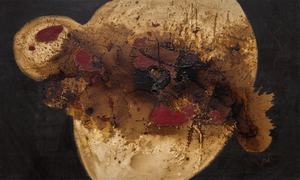 HERB ALPERT - Nocturne - acrylic and coffee on canvas - 36 x 60 in.
