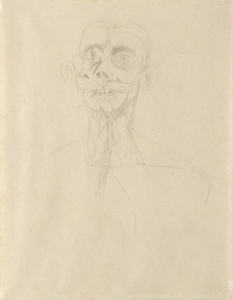 WILLEM DE KOONING - Edwin Denby, Portrait as a Cat - pencil on paper - 10 7/8 x 8 3/8 in.
