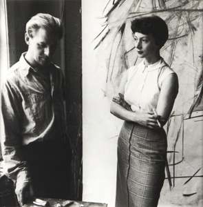 RUDY BURCKHARDT - Bill and Elaine de Kooning, New York - gelatin silver print - 8 x 10 in.