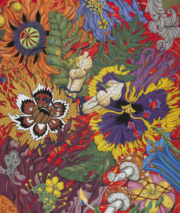 PENELOPE GOTTLIEB - Hopea shinkeng (EX) - acrylic and ink on canvas - 78 x 66 in.