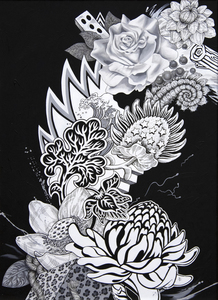 بينيلوب GOTTLIEB - Byttneria ivorensis (EX) - الاكريليك والحبر على قماش - 40 × 28 في.