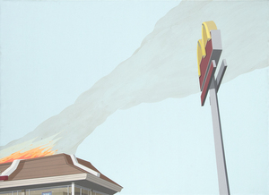 BRIAN ALFRED - McD's - acrylic on canvas - 80 x 110 in.
