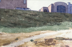 ROBERT BECHTLE - Near Ocean View - watercolor on paper - 7 x 10 1/2 in.