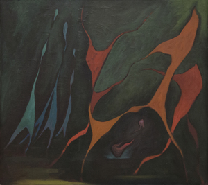 LORSER FEITELSON - Dancers - Magical Forms - oil on canvas - 36  x 40 in.