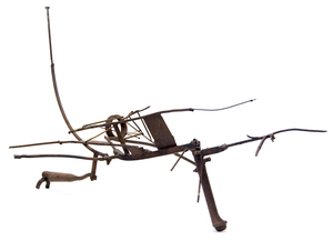The only known extant Diebenkorn sculpture, this welded iron form is a brilliant example of his artistic development and the creative energy of his early work. <br><br>This rare sculpture comes from a period of experimentation and a burst of lyrical creativity that the artist experienced while in graduate school at the University of New Mexico. It was likely included in his 1951 Master's Degree Exhibition at that institution. Like many American artists before him, Diebenkorn was enthralled with the atmosphere and landscape of the Southwest. He produced energetic and unpredictable canvases with bold, warm colors, barely contained within their underlying geometric structure. This iron sculpture demonstrates the far reaches of the artist’s exploration, establishing the essential linear framework that would come to characterize his later work. <br><br>This piece was the only sculpture included in the 2008 exhibition "Diebenkorn in New Mexico" at the UNM Harwood Museum of Art in Taos. Since his first retrospective in 1976 at the Albright-Knox Art Gallery in Buffalo, New York, Diebenkorn has found a place in over 50 museum collections worldwide and is recognized as a major creative force of the 20th Century.