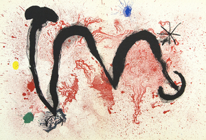 JOAN MIRO - The Fire Dance - original lithograph in colors - 14 7/8 x 22 in.