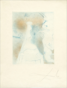 SALVADOR DALI - Le Femme au Coussin - etching - 15 3/4 x 12 1/2 in.