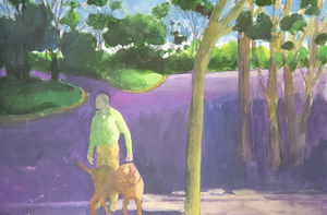 PAUL WONNER-Man and Dog in a Park