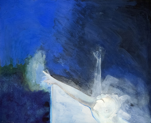 PAUL WONNER - إنشاء الأزرق - الاكريليك وقلم رصاص على الورق - 14 × 17 في.