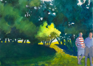 PAUL WONNER-Park with Two Figures