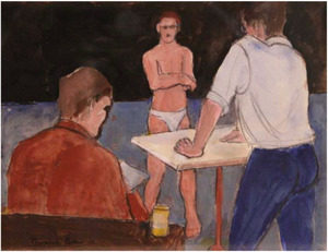 WILLIAM THEOPHILUS BROWN-Untitled (Artista y modelo en el estudio)(Quiz)