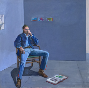 WILLIAM THEOPHILUS BROWN - Jim Christiansen (Open Book) - Acryl auf Leinwand - 38 x 37 7/8 in.