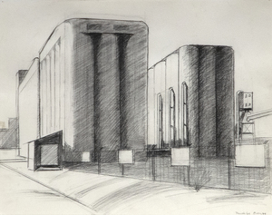WILLIAM THEOPHILUS BROWN-Untitled (Factory) (Two Silos)