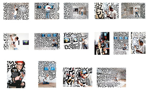 All 15 photographs sold as a set. Size of image without small white border: 16 1/2 x 11 in.<br>Published on the occasion of the Keith Haring sculpture show "L'art a la Plage", St. Tropez, France, summer 2005.<br><br>The set comes in a silk box with a copy of the newly publilshed Tseng Kwong Chi book.