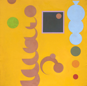 HASSEL SMITH - 9000 und 9 Nächte - Acryl und Graphit auf Leinwand - 68 x 68 1/8 in.