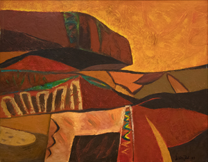 JAE KON PARK - 无标题 - 画布上的油画 - 35 1/2 x 45 1/2 in.