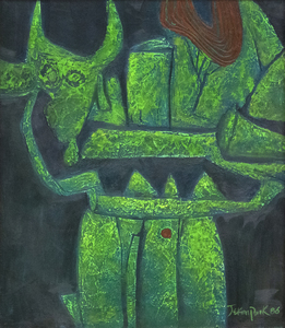 JAE KON PARK - Sin título - óleo sobre tela - 21 x 18 in.