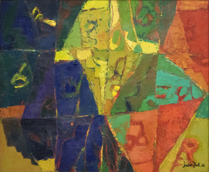 JAE KON PARK - 无标题 - 画布上的油画 - 24 x 28 3/4 in.