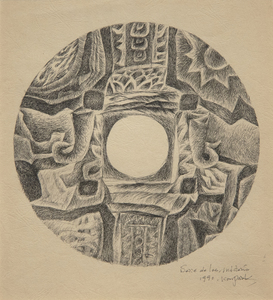 JAE KON PARK - The Mystery Series - Tinte auf Papier - 13 3/4 x 12 1/2 Zoll