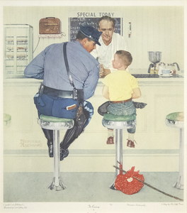 NORMAN ROCKWELL - Runaway - collotype on paper - 30 1/2 x 27 in.