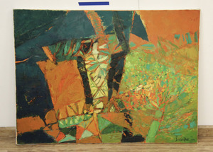 JAE KON PARK - 无标题 - 画布上的油画 - 38 1/4 x 51 1/2