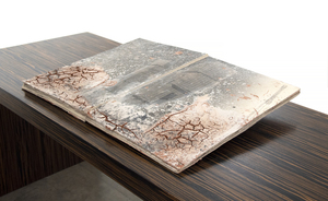 ANSELM KIEFER - Jericho - emulsion, acrylic, sand, clay and photographic paper on cardboard - 25 x 17 1/2 x 2.25 in.