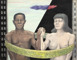 IRVING NORMAN - Strange Lovers (The Hard Marriage) - ink and colored pencil on paper - 22 3/4 x 29 in.