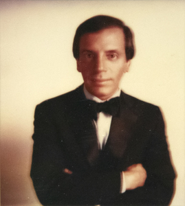 ANDY WARHOL - Photograph of Steve Rubell for Interview Magazine, ie. - Polaroid - 4 1/4 x 3 3/8 in.