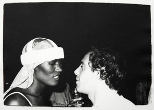 ANDY WARHOL-Grace Jones and Steve Rubell