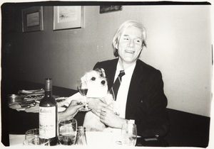 ANDY WARHOL - Andy and Dog - silver gelatin pirnt - 8 x 10 in.