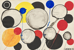 ALEXANDER CALDER - Vive - gouache and ink on paper - 30 x 43 3/8 in.